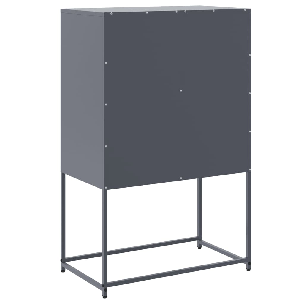 Komoda antracit 68,5x38,5x107 cm čelična