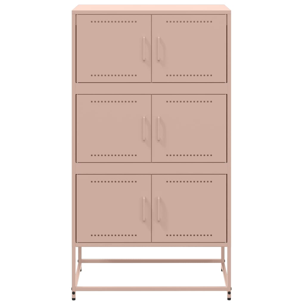 Komoda ružičasta 68,5 x 38,5 x 123,5 cm čelična