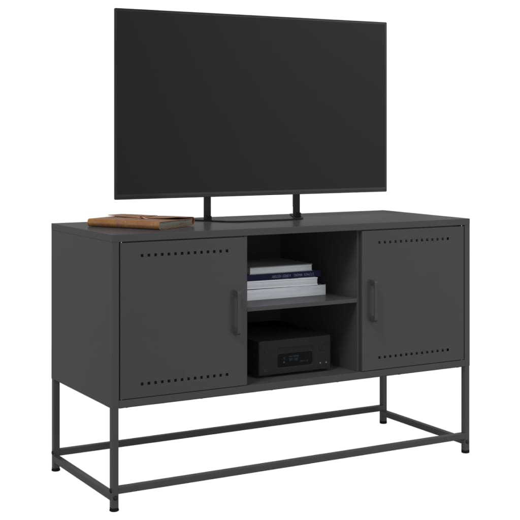 TV ormarić crni 100,5x39x60,5 cm čelični