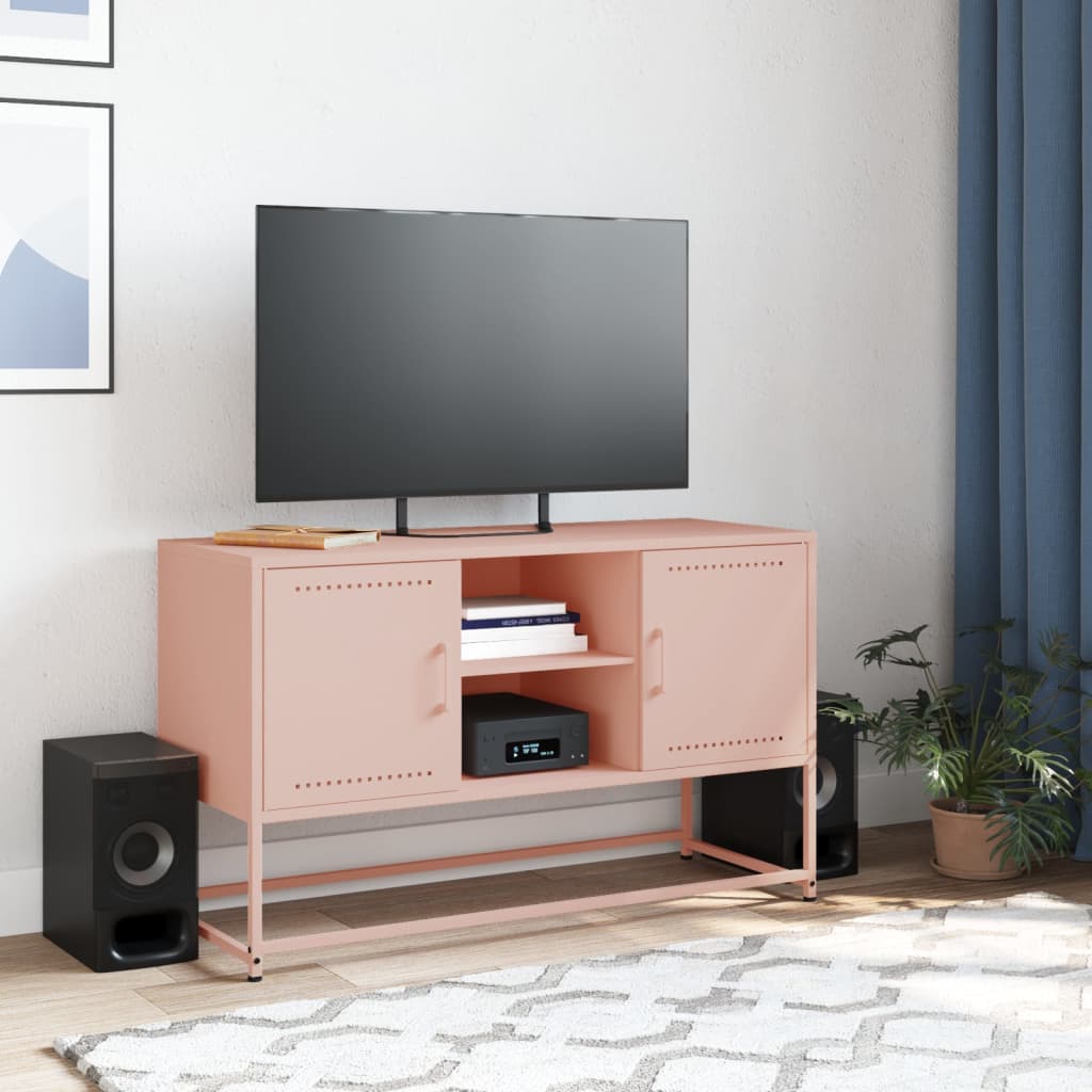 TV ormarić ružičasti 100,5x39x60,5 cm čelični
