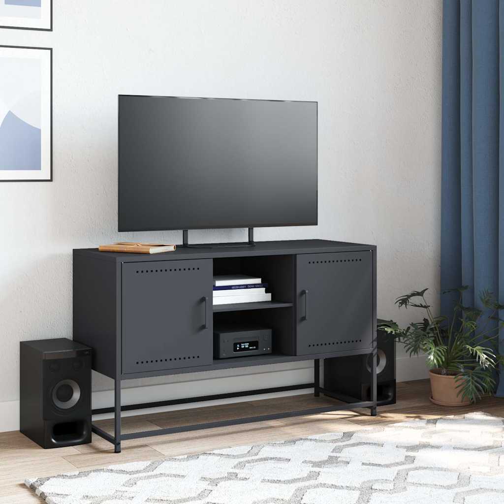 TV ormarić antracit 100,5x39x60,5 cm čelični