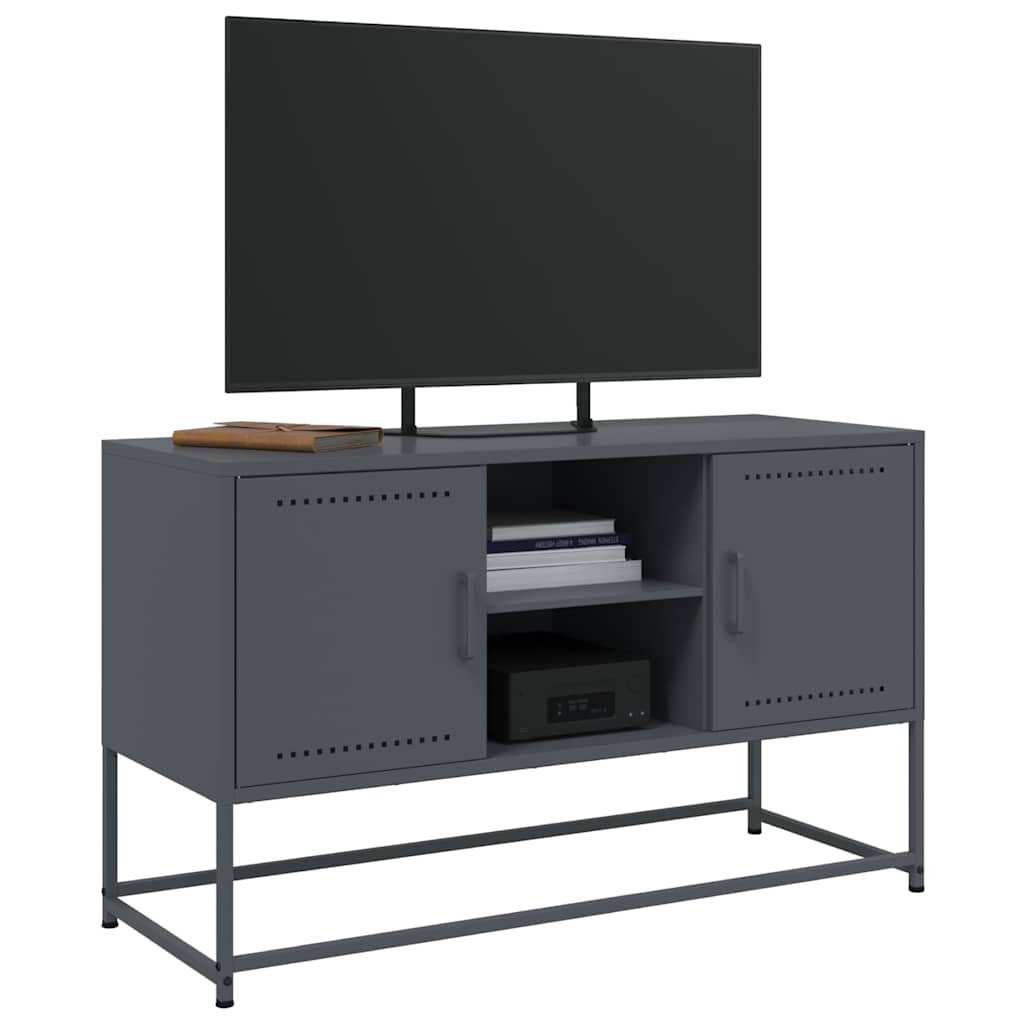 TV ormarić antracit 100,5x39x60,5 cm čelični