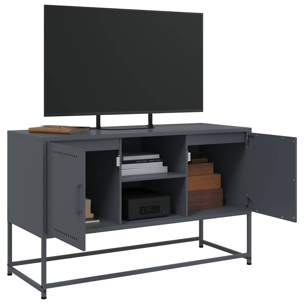 TV ormarić antracit 100,5x39x60,5 cm čelični