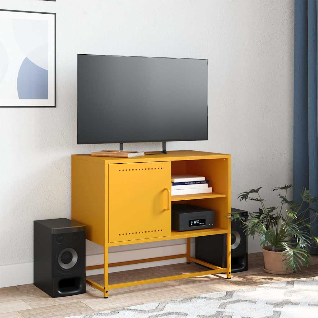 TV ormarić boja senfa 68x39x60,5 cm čelični