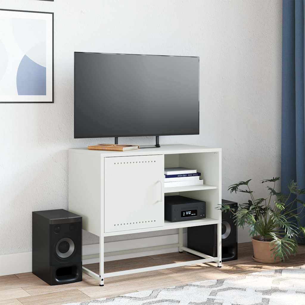 TV ormarić crni 68x39x60,5 cm bijeli