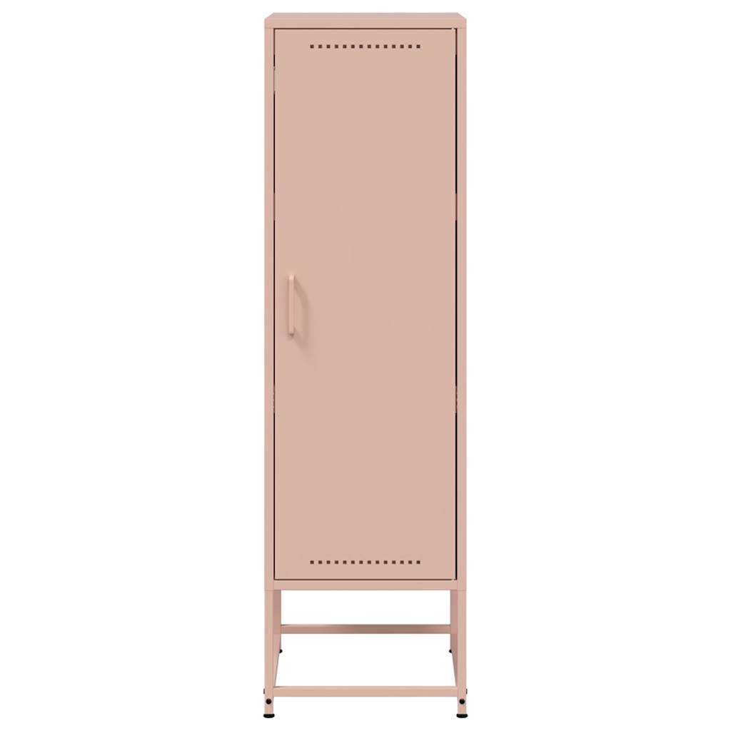 Visoka komoda ružičasta 36x39x123 cm čelična