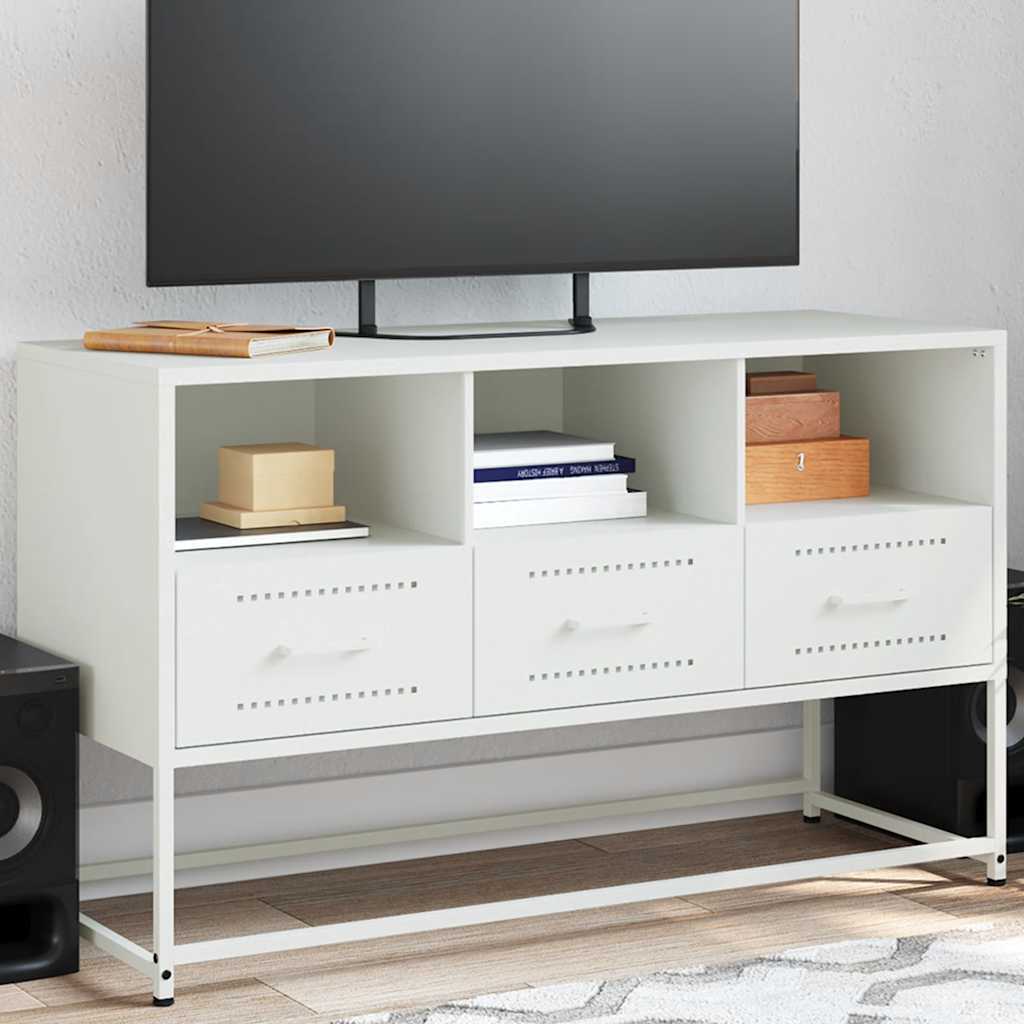 TV ormarić bijeli 100,5 x 39 x 60,5 cm čelični