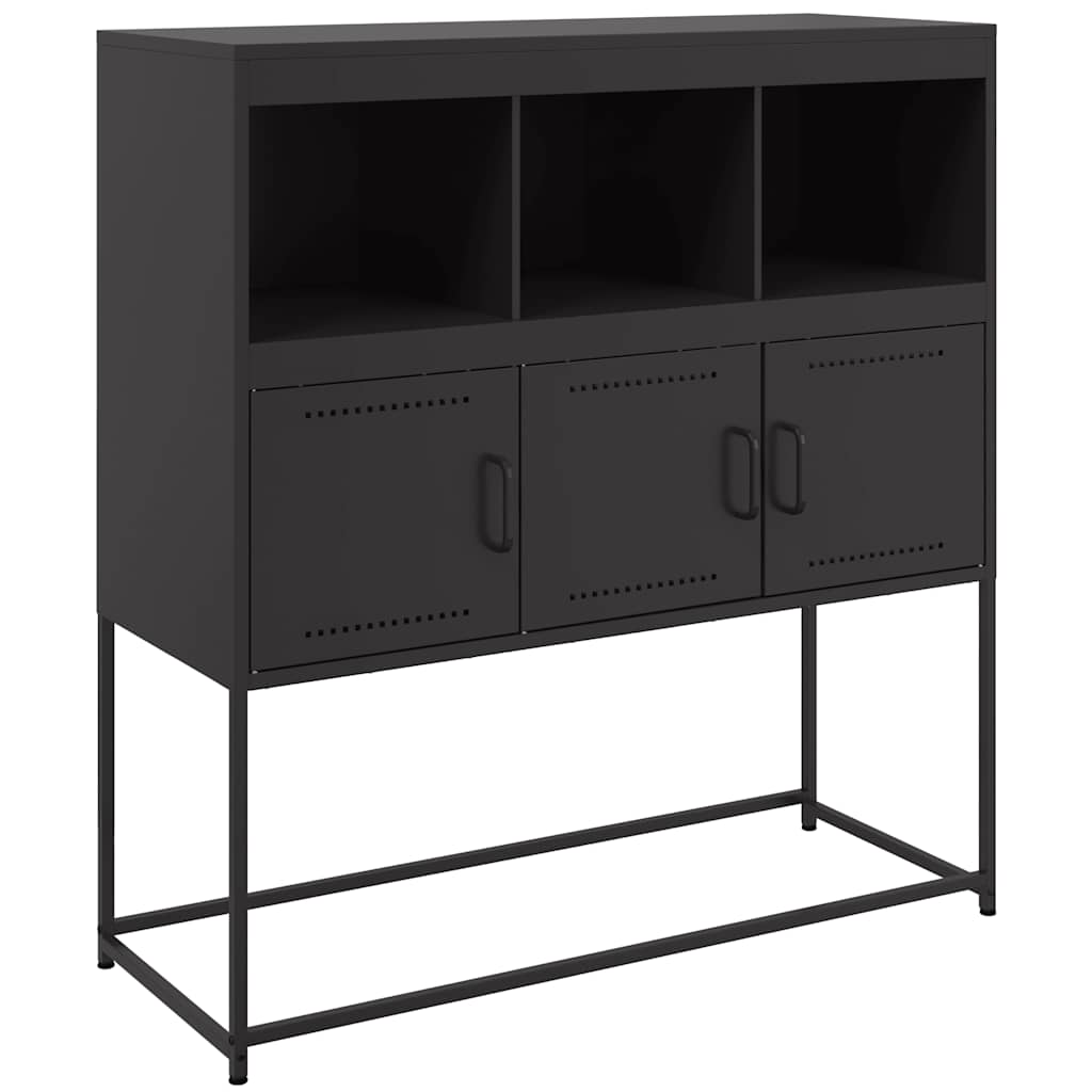 Komoda crna 100,5 x 39 x 107 cm od čelika