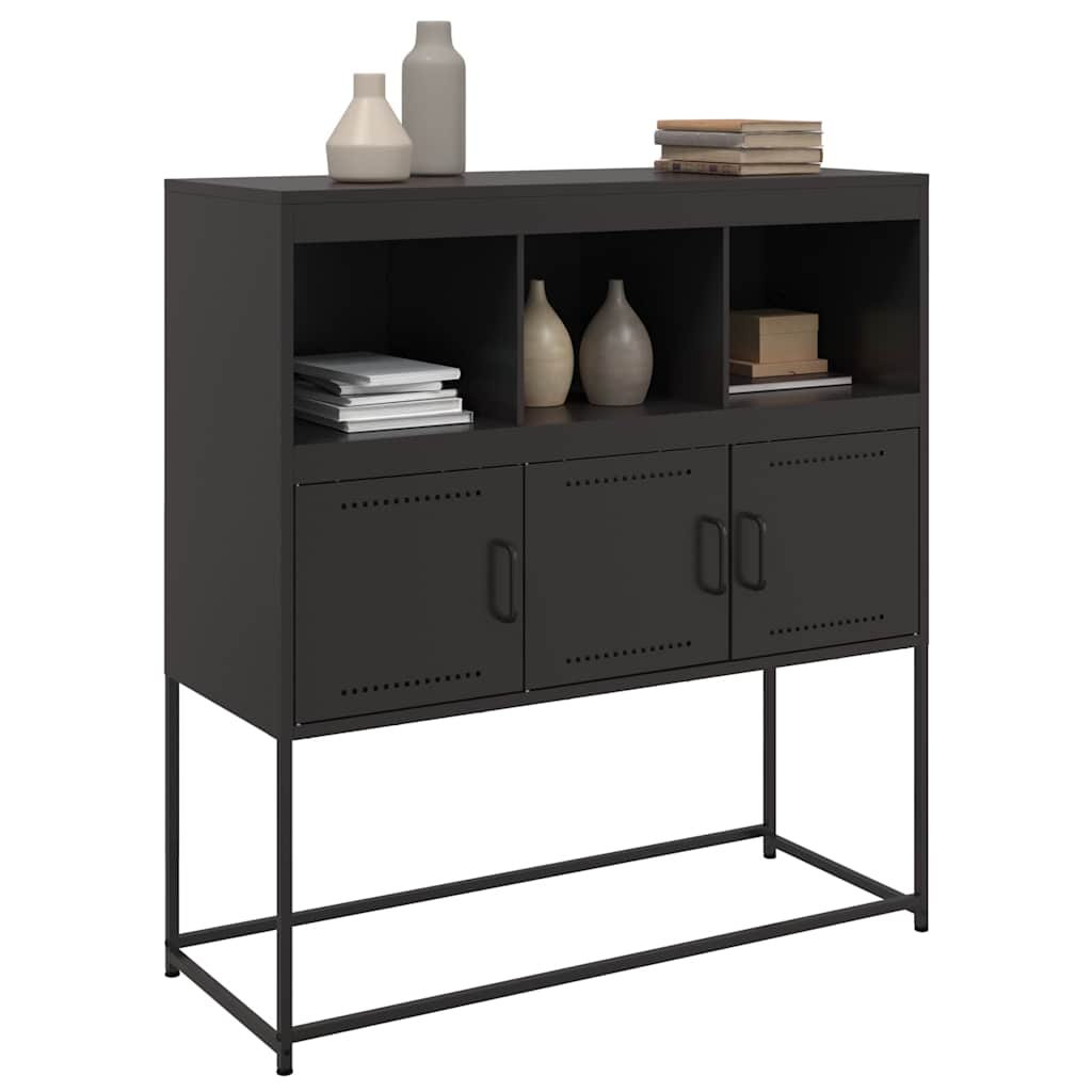 Komoda crna 100,5 x 39 x 107 cm od čelika