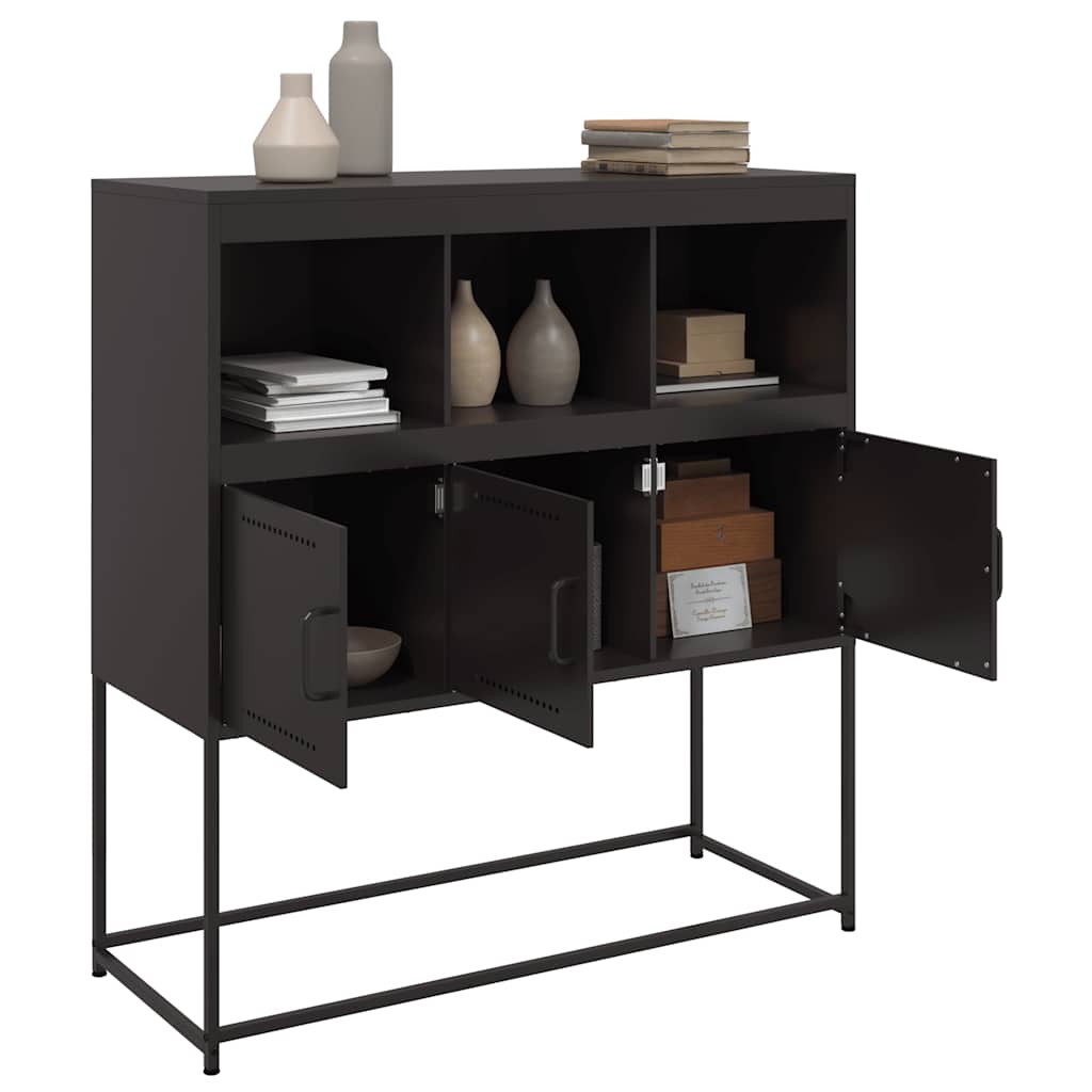 Komoda crna 100,5 x 39 x 107 cm od čelika