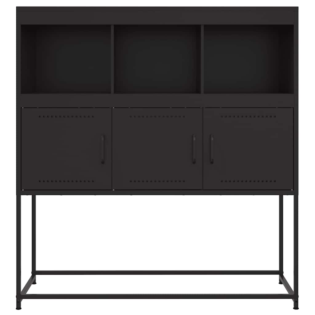 Komoda crna 100,5 x 39 x 107 cm od čelika