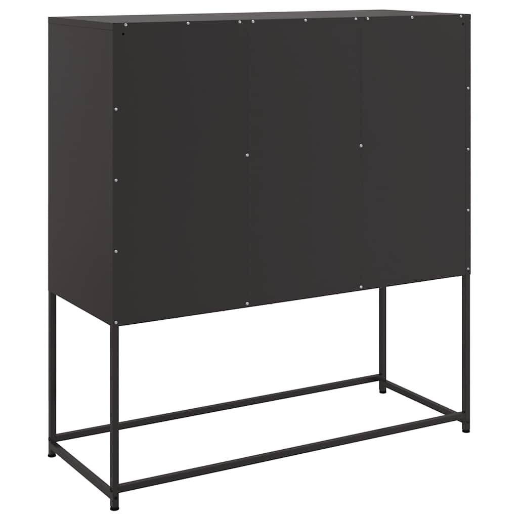 Komoda crna 100,5 x 39 x 107 cm od čelika