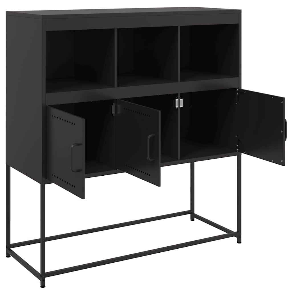 Komoda crna 100,5 x 39 x 107 cm od čelika