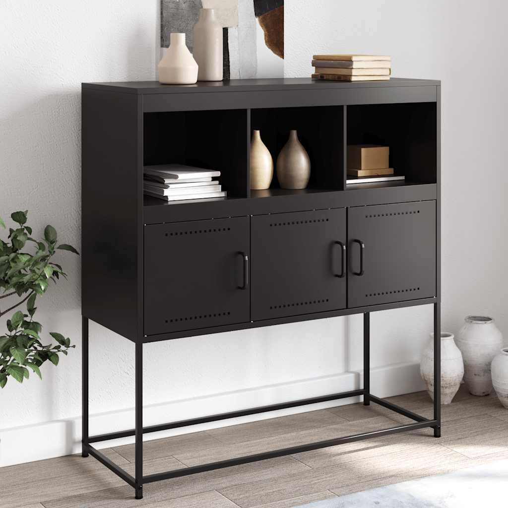 Komoda crna 100,5 x 39 x 107 cm od čelika