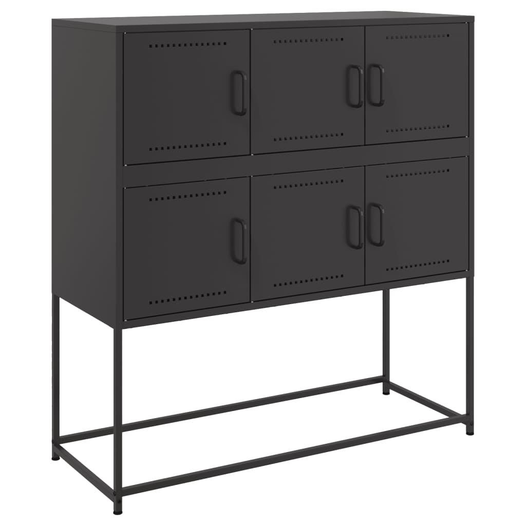 Komoda crna 100,5 x 39 x 107 cm od čelika