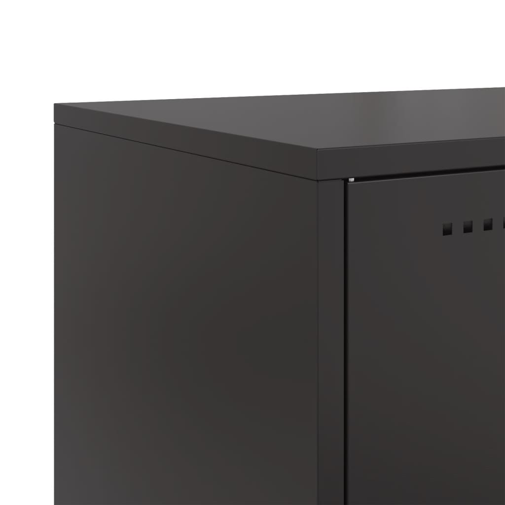 Komoda crna 100,5 x 39 x 107 cm od čelika