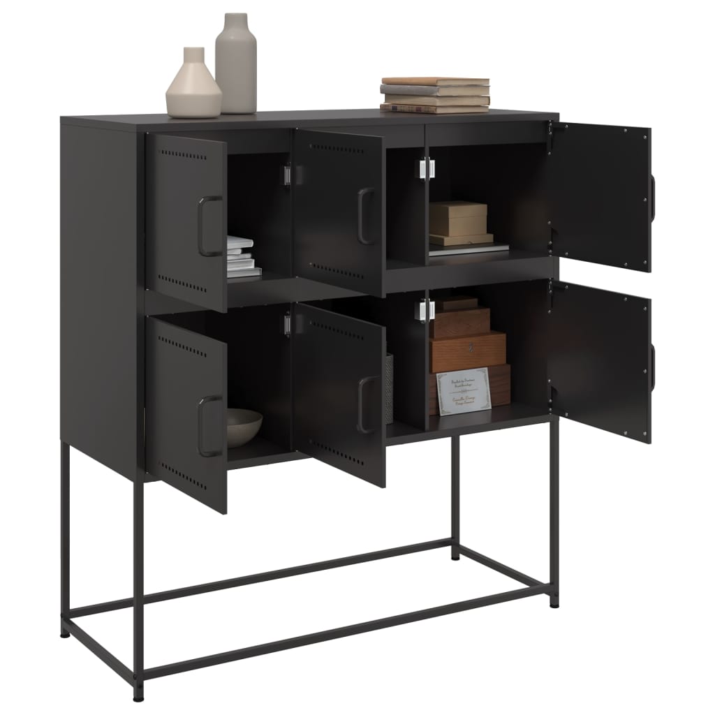 Komoda crna 100,5 x 39 x 107 cm od čelika