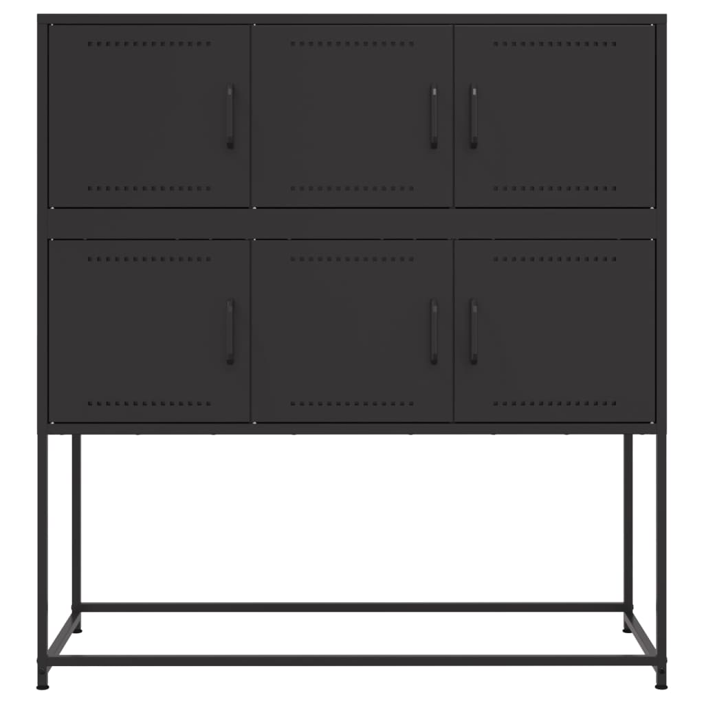 Komoda crna 100,5 x 39 x 107 cm od čelika