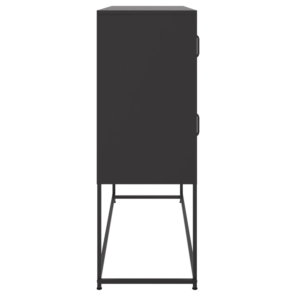 Komoda crna 100,5 x 39 x 107 cm od čelika