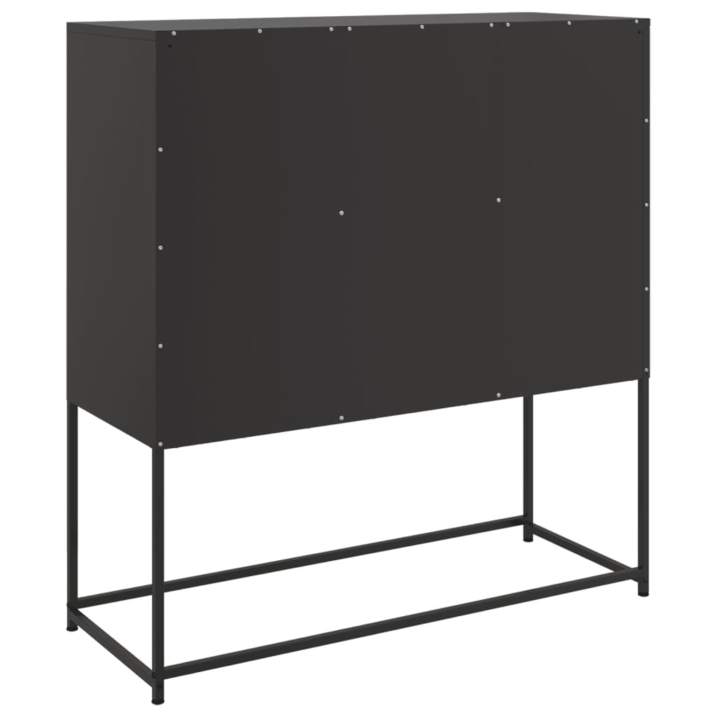 Komoda crna 100,5 x 39 x 107 cm od čelika