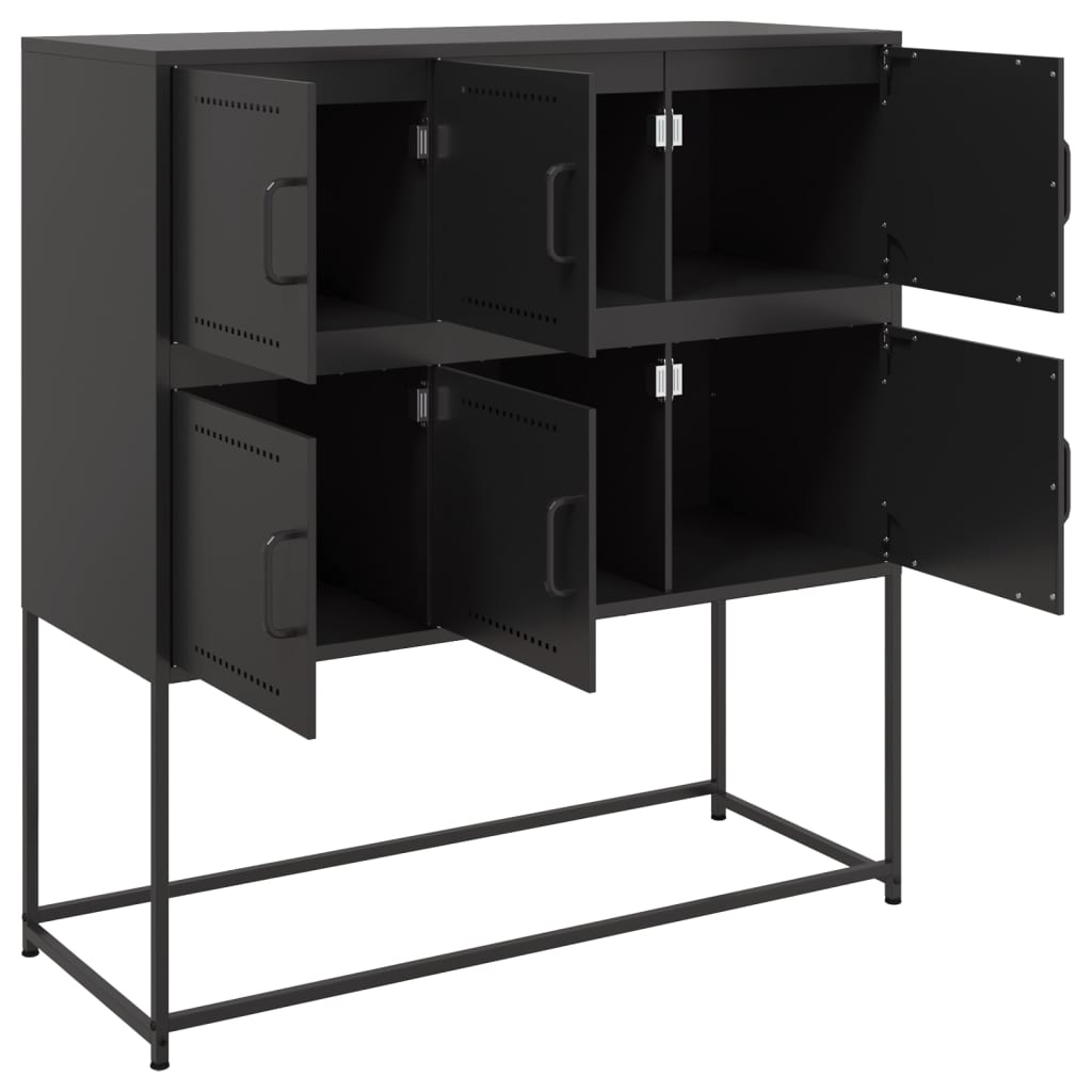 Komoda crna 100,5 x 39 x 107 cm od čelika