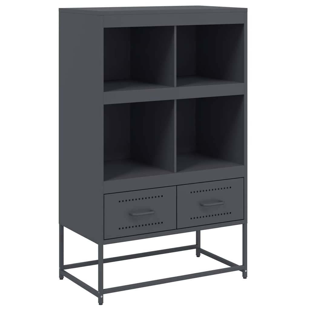 Visoka komoda antracit 68x39x111,5 cm od čelika