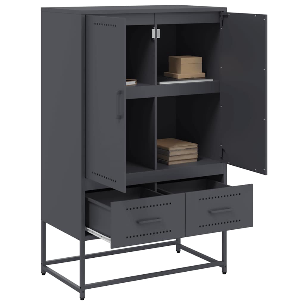 Visoka komoda antracit 68x39x111,5 cm od čelika