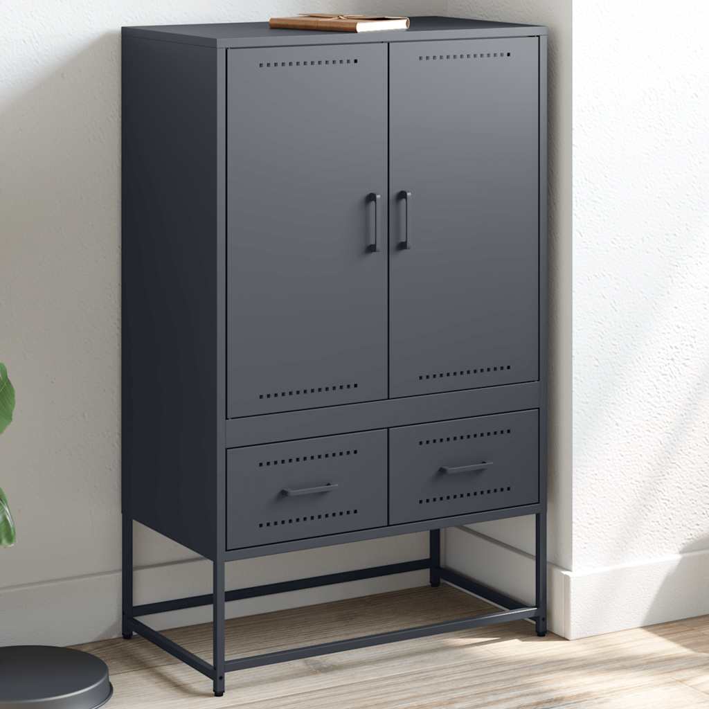 Visoka komoda antracit 68x39x111,5 cm od čelika