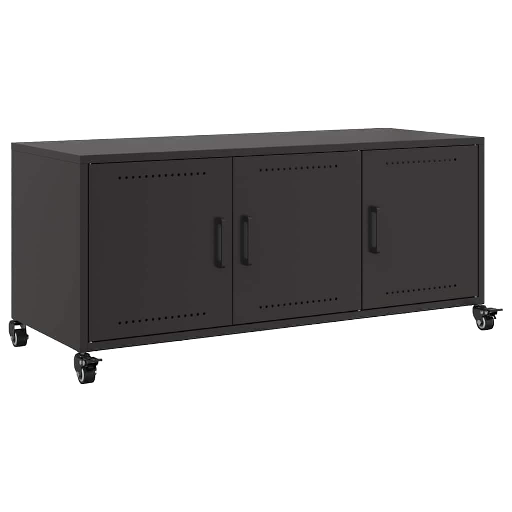 TV ormarić crni 100,5x39x43,5 cm čelik