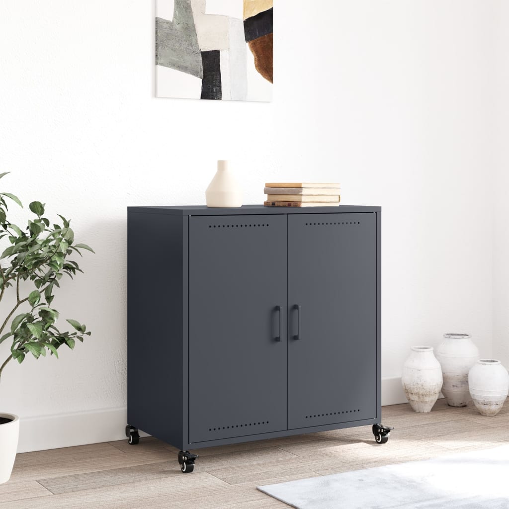 Komoda antracit 68x39x72 cm čelik