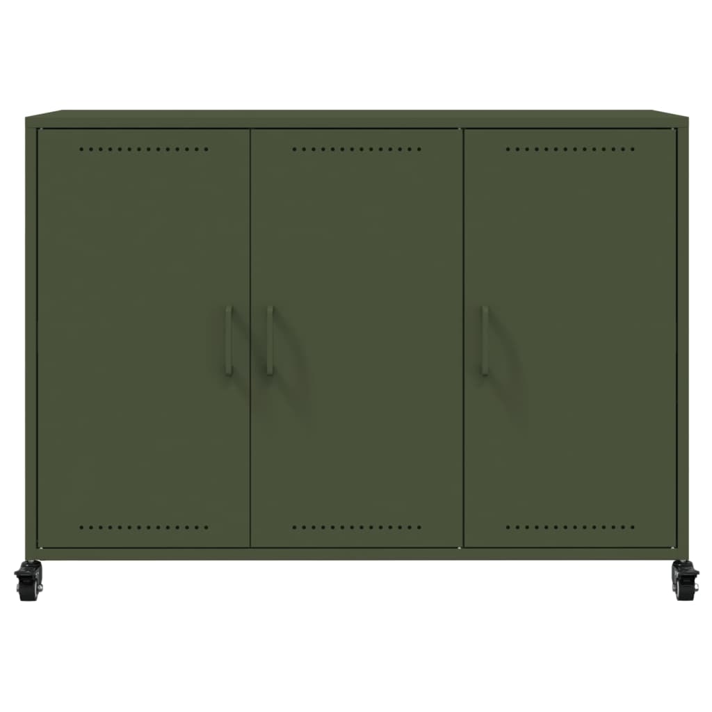 Komoda maslinastozeleni 100,5x39x72 cm čelična