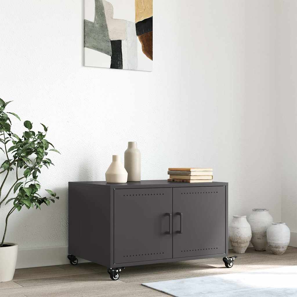 Stolić za kavu crni 68x50x43,5 cm od čelika