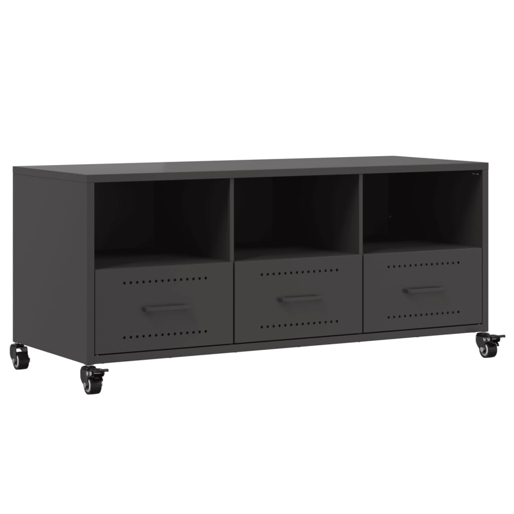 TV ormarić crni 100,5x39x43,5 cm čelik