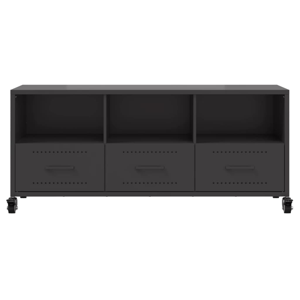 TV ormarić crni 100,5x39x43,5 cm čelik