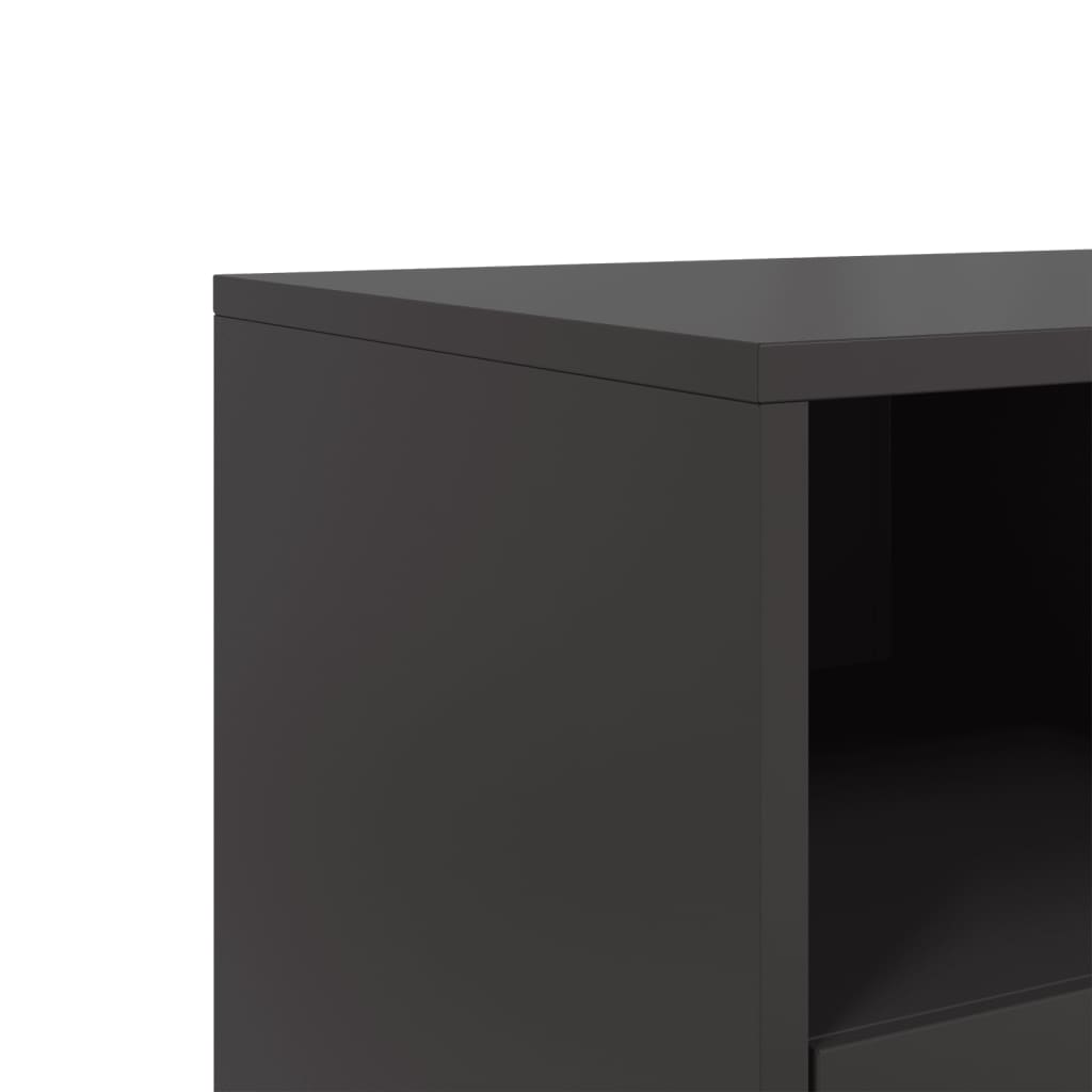 TV ormarić crni 100,5x39x43,5 cm čelik