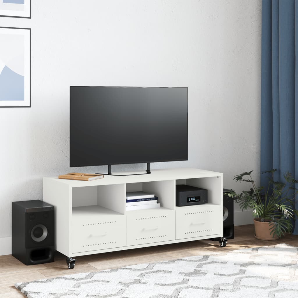 TV ormarić bijeli 100,5 x 39 x 43,5 cm čelik