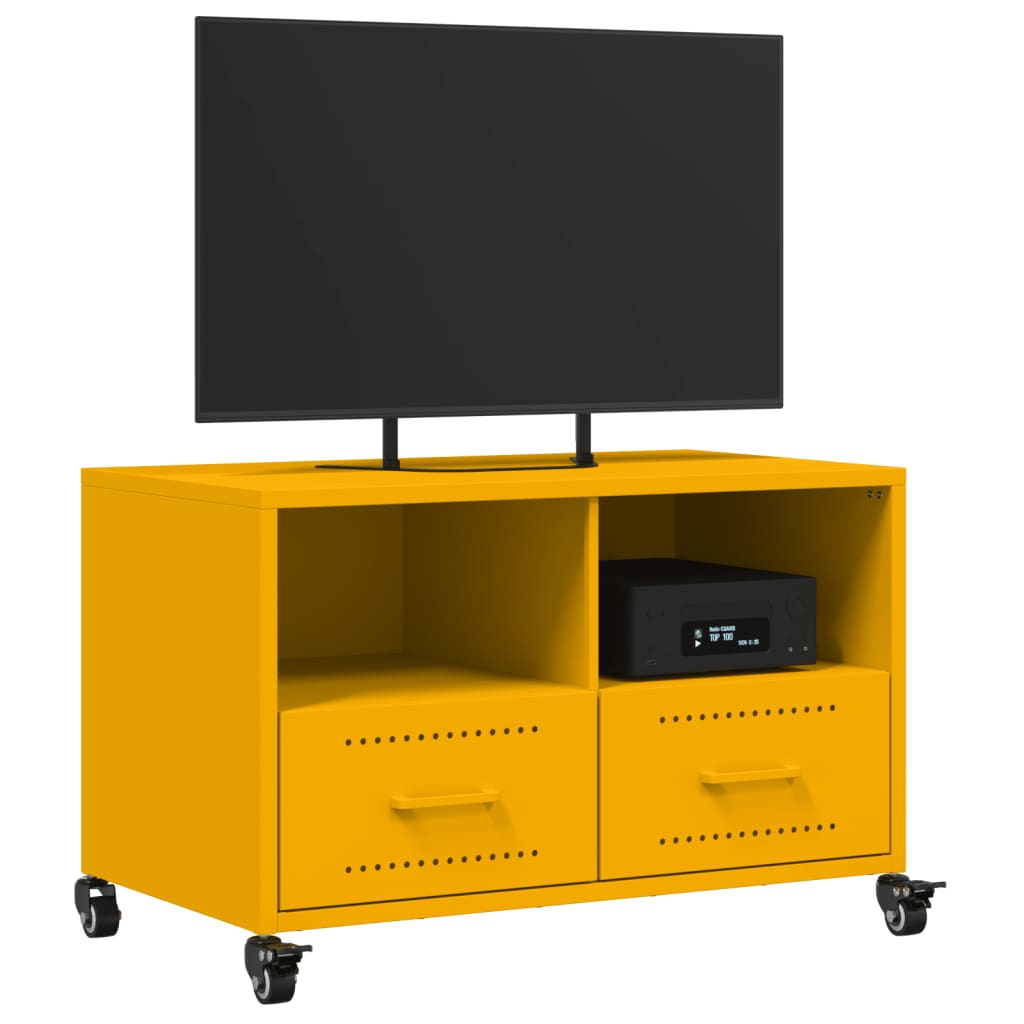 TV ormarić boja senfa 68x39x43,5 cm čelični