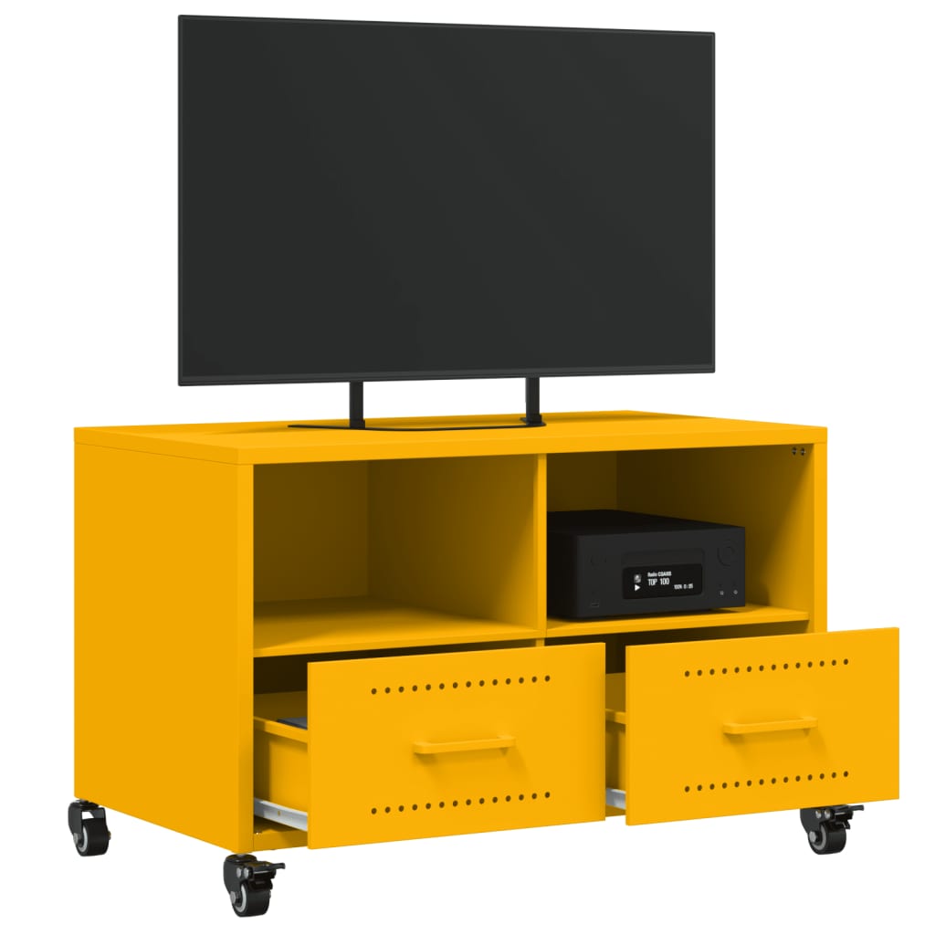 TV ormarić boja senfa 68x39x43,5 cm čelični