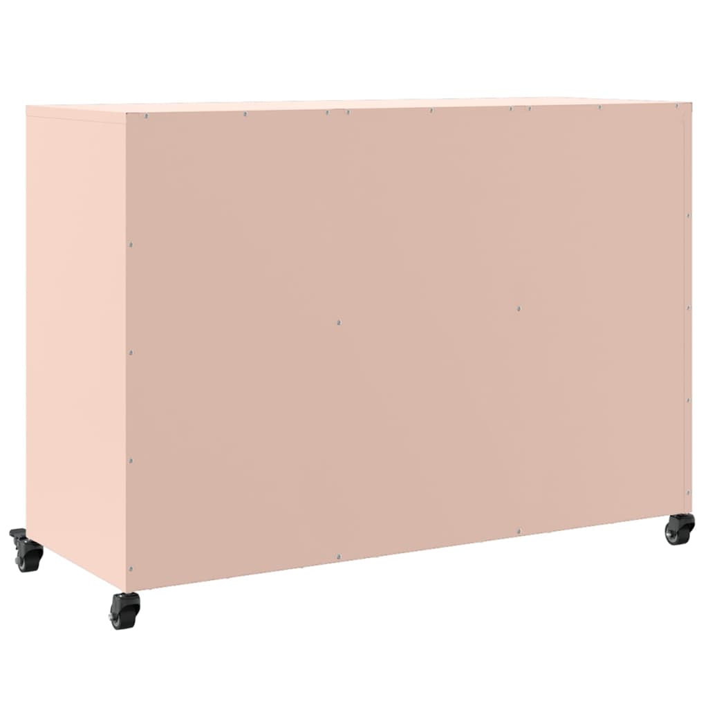 Komoda ružičasta 100,5x39x72 cm čelik