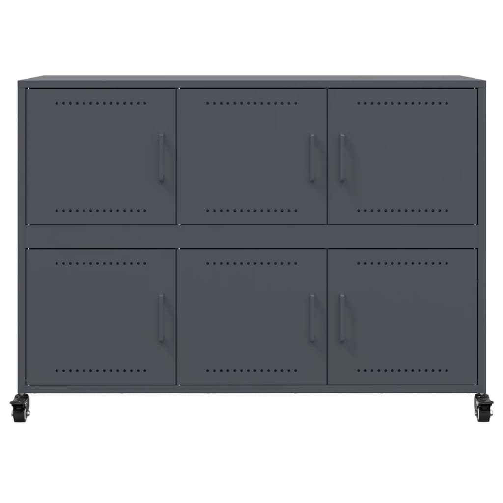 Komoda antracit 100,5x39x72 cm od čelika
