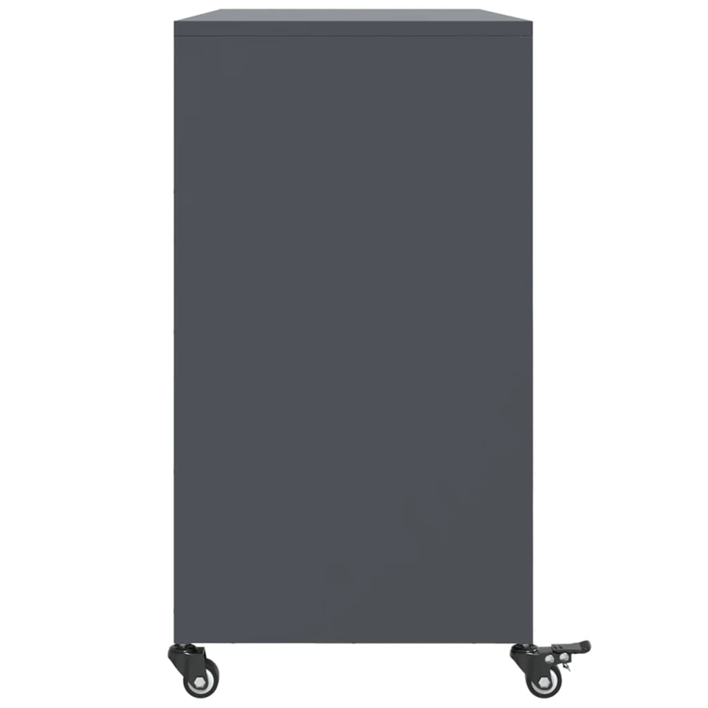 Komoda antracit 100,5x39x72 cm od čelika