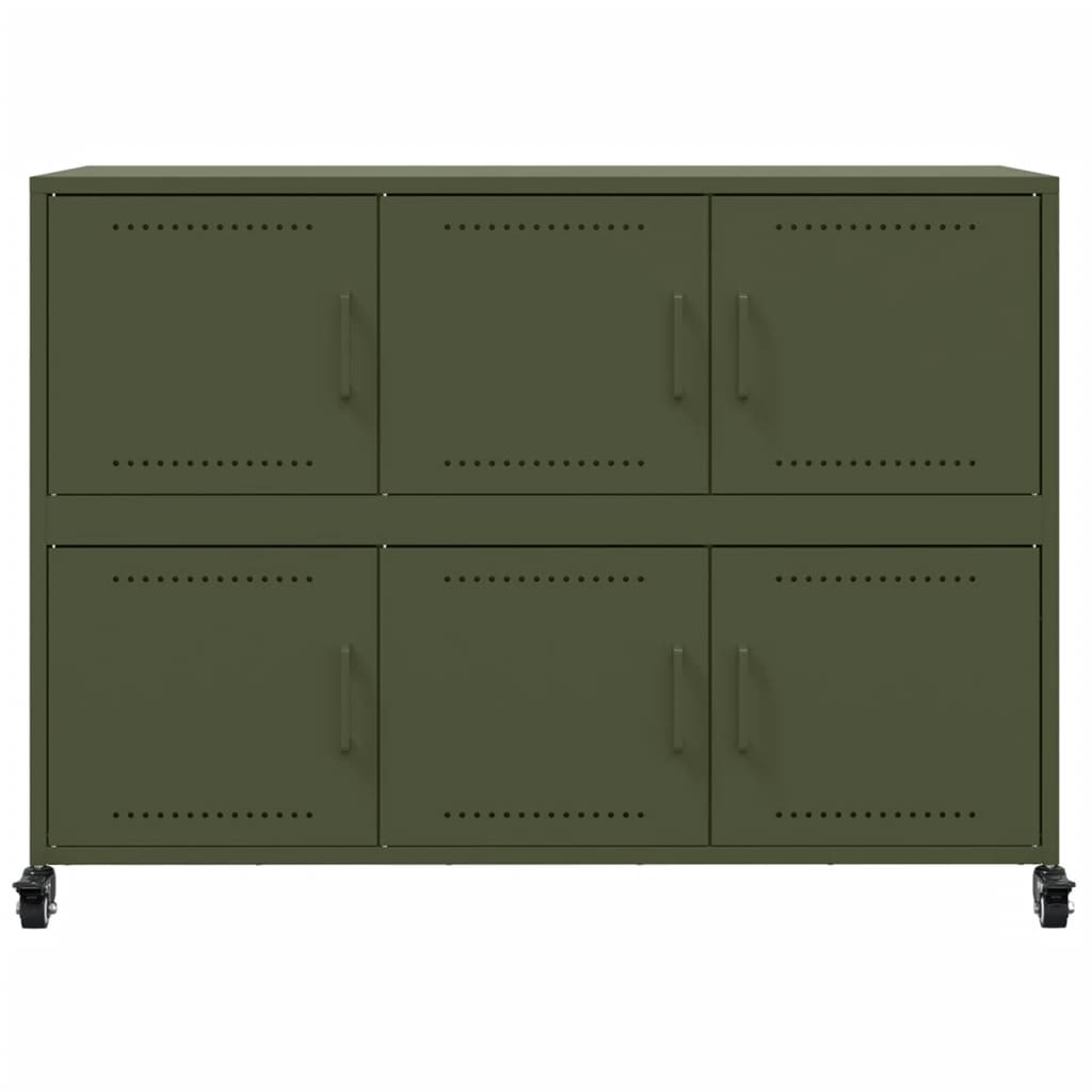 Komoda maslinastozeleni 100,5x39x72 cm čelična