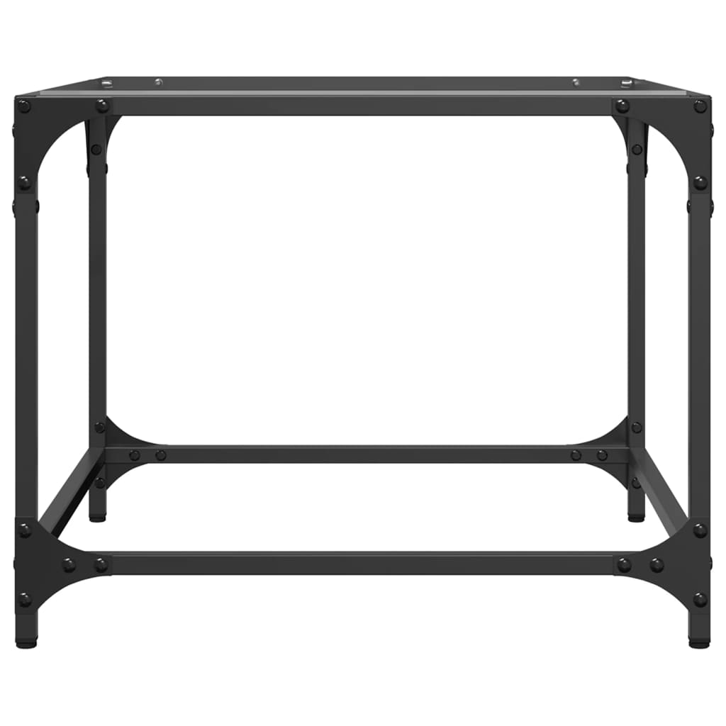 Stolići s prozirnom staklenom površinom 2 kom 50x50x40 cm čelik