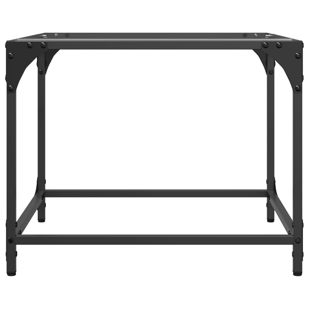 Stolići s prozirnom staklenom površinom 2 kom 50x50x40 cm čelik
