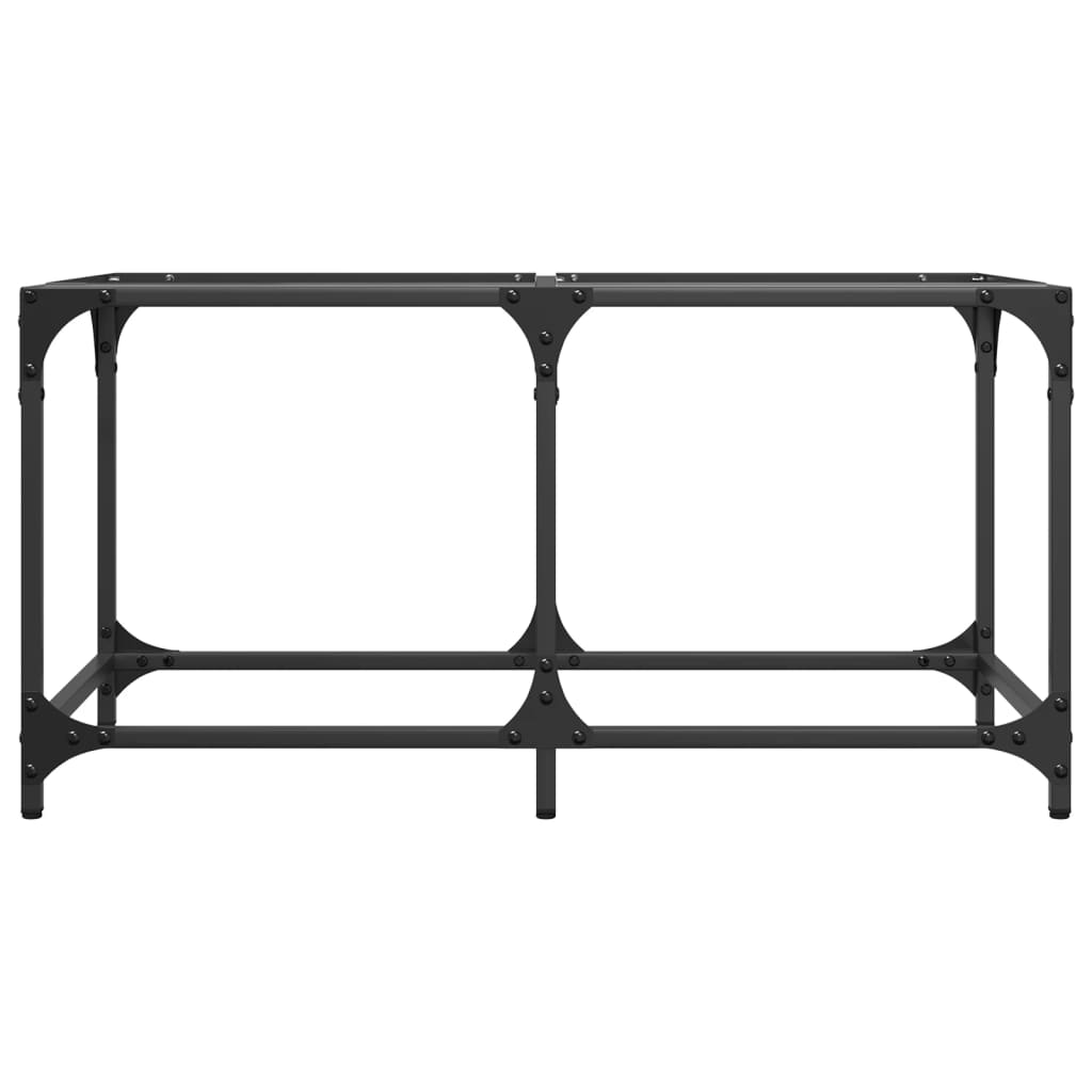 Stolić s prozirnom staklenom površinom 78,5x40x40 cm čelik
