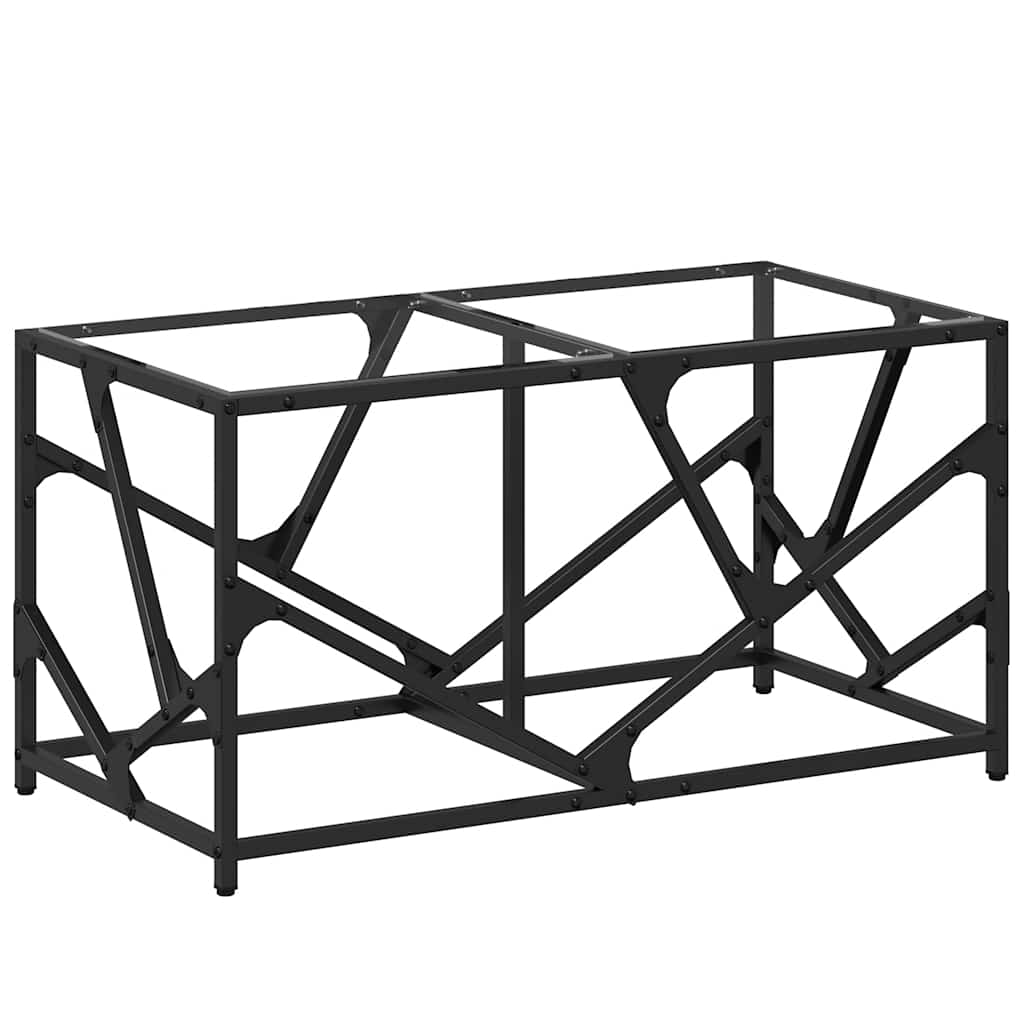 Stolić s prozirnom staklenom površinom 78,5x40x41 cm čelik