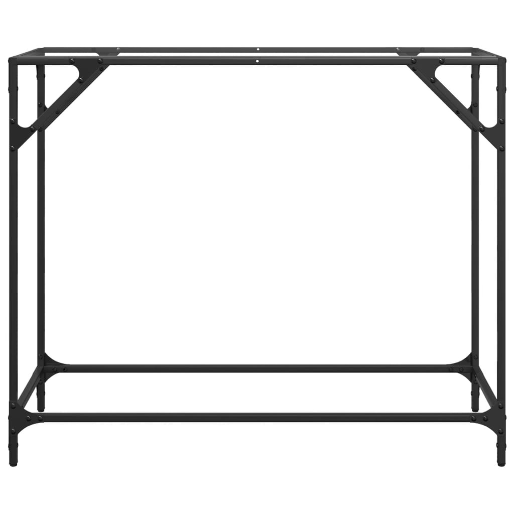 Stolić s prozirnom staklenom površinom 98x35x81 cm čelik
