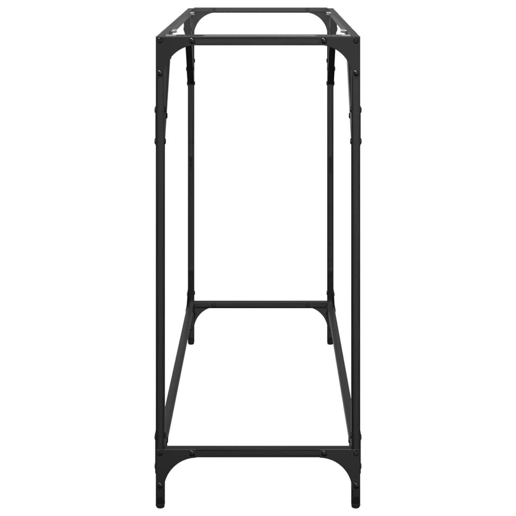 Stolić s prozirnom staklenom površinom 98x35x81 cm čelik