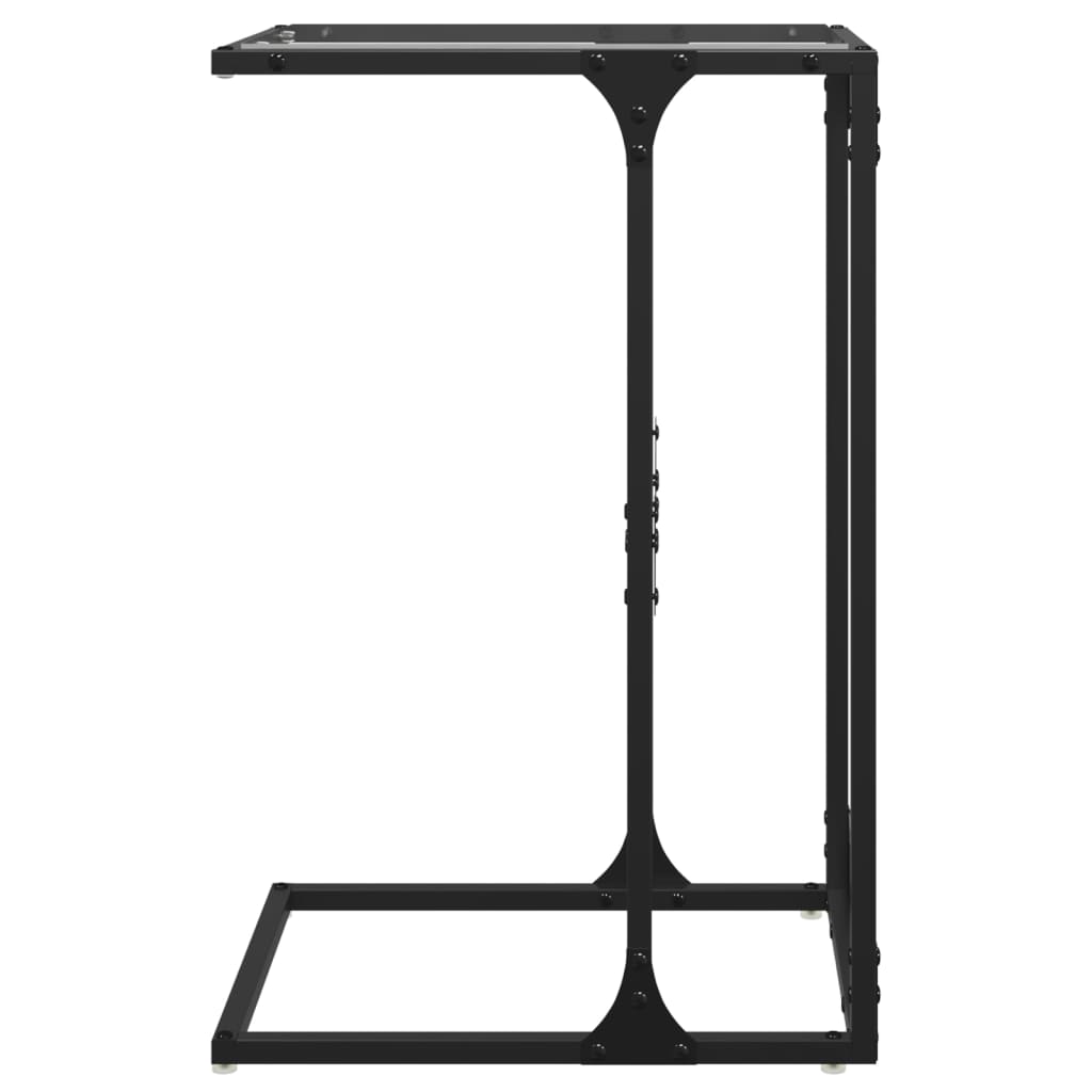 Bočni stolić s prozirnim staklom 40 x 30 x 61,5 cm čelični