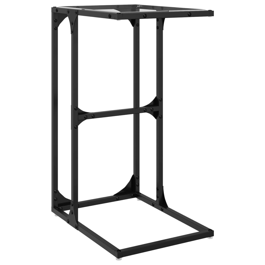 Bočni stolić s prozirnim staklom 40 x 30 x 61,5 cm čelični